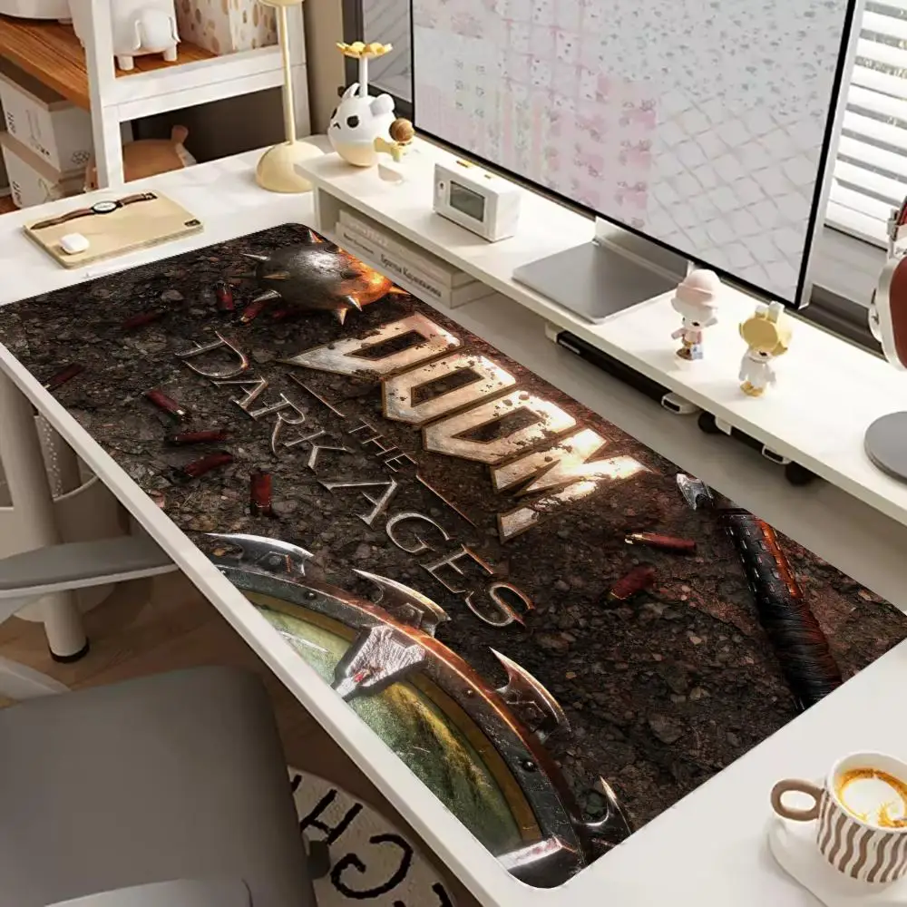 لوحة ماوس ألعاب D_DOOM الأكثر مبيعًا، لوحة ماوس مطاطية مضادة للانزلاق، لوحة ماوس ألعاب كبيرة جدًا مقاس XXL، ملحقات كمبيوتر تشبه السجاد. #2