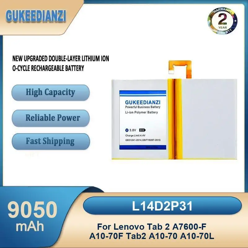 Batería para Lenovo Yoga 3-850M Yt3-850F YT3-850 YT3-850M YT3-850L Tab 2 A7600-F A10-70F Tab2 A10-70 A10-70L M10 TB-X605L