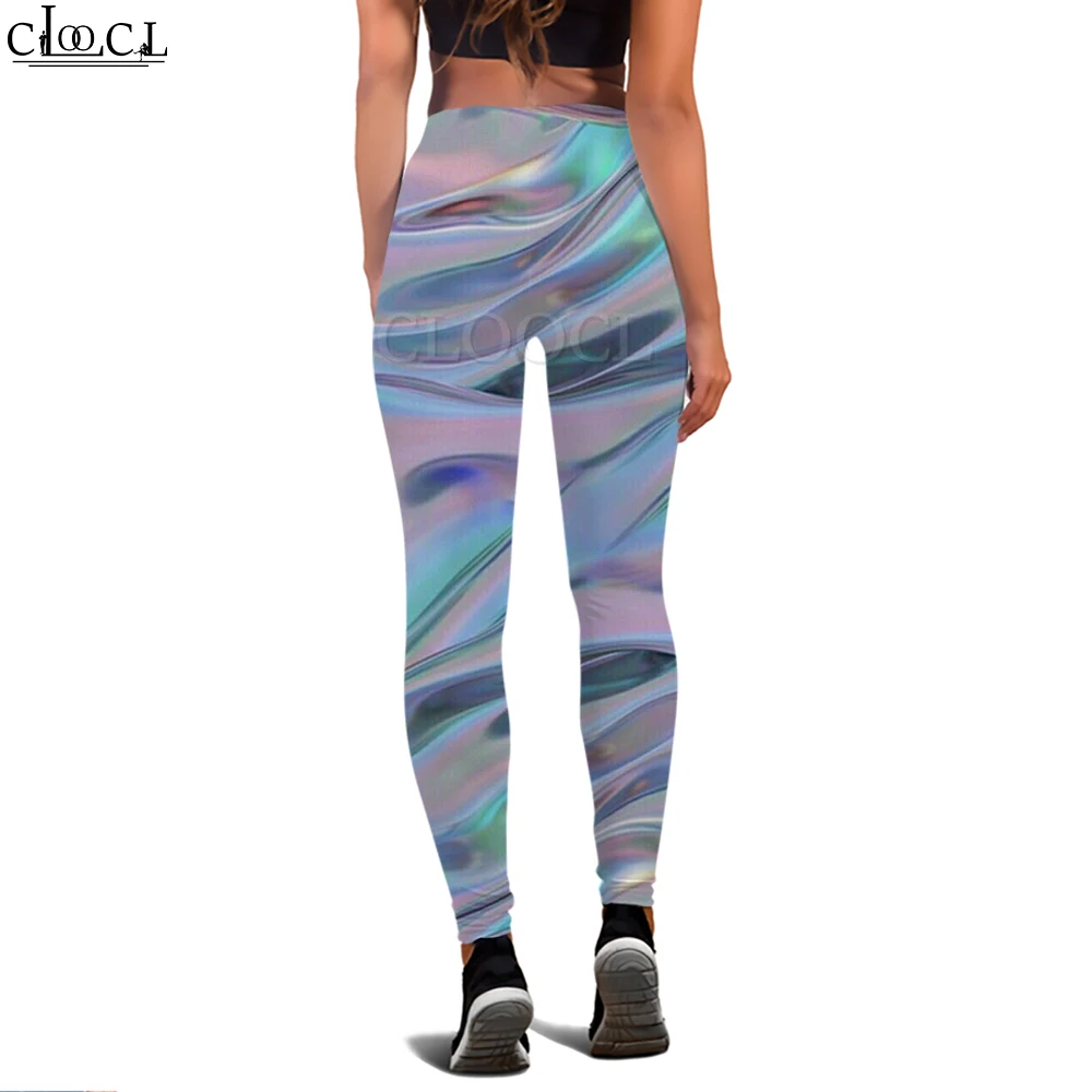 CLOOCL Nieuwe 2022 Vrouwen Legging Zeeschelp Kleurrijke Textuur 3D Gedrukte Broek voor Outdoor Jogging Gym Workout Legging Streetwear