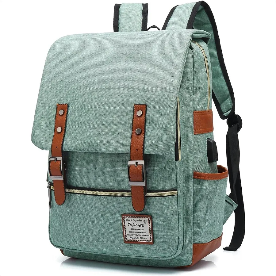 

UGRACE Laptop Backpack with USB Charging Port Water Resistant Travelling Backpacks College Bag for Men Women Fits up to 15.6In