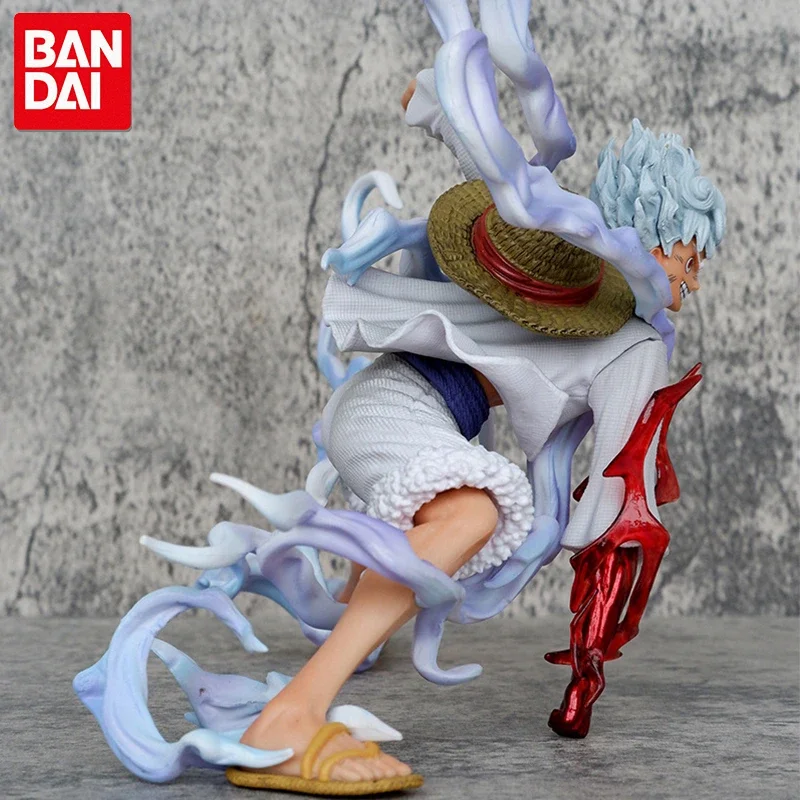 18cm jednoczęściowe figurki Luffy 5 figurki figurki akcji z Anime Nika słońce posąg boga lalka Model ozdoba kolekcja prezent dla dzieci zabawka