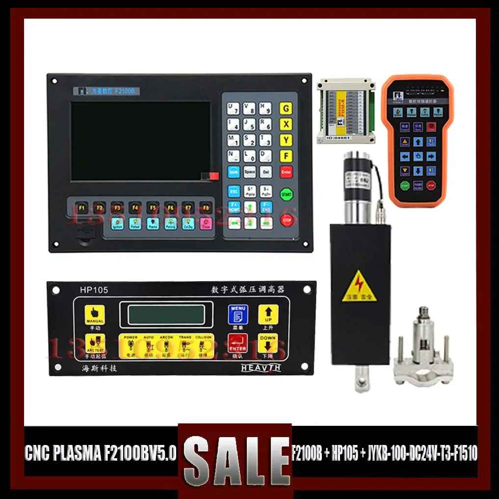 CNC Plasma Controller Kit F2100B+Hp105+JYKB-100-DC24V-T3+F1510 2Axis Cut Machine Torch Height Control for CNC Parts