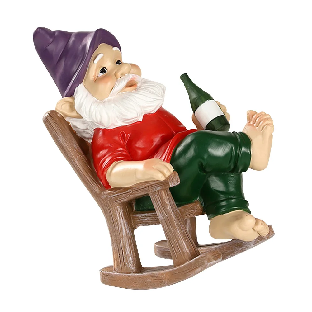 

Small Dwarf Ornament Resin Garden Gnome Statue Decorative Outdoor Yard Balcony Decoration Creative Adorable Landscape Accessory