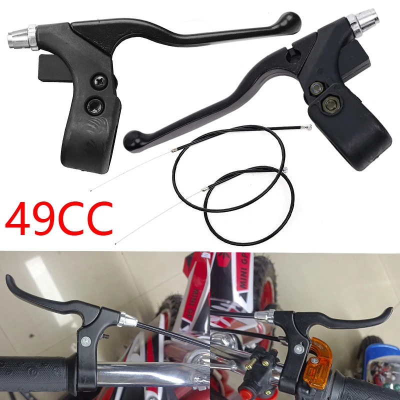 Motorcycle Handle Brake Levers 50/70CM Brake Cable For 47cc 49cc Pocket Dirt Bike Minimoto Gas Scooter ATV Quad Mini Moto Parts