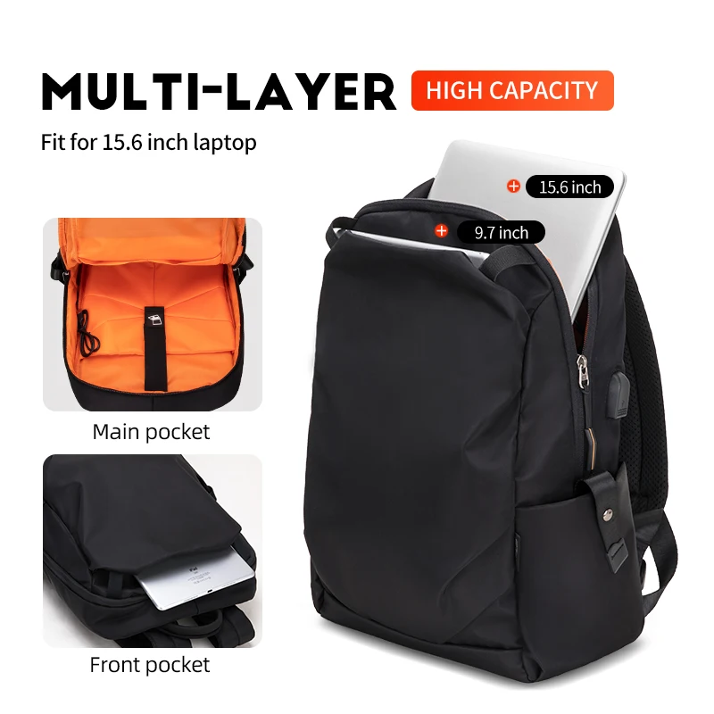 Heroic Knight-mochila multifuncional informal para hombre, morral impermeable para viaje al aire libre, mochila para ordenador portátil, mochilas