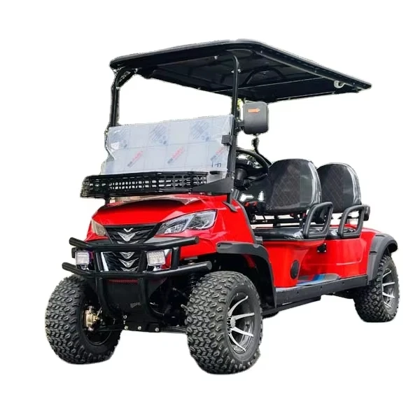 الكهربائية 4x4 فائدة الليثيوم ترقية على الطرق الوعرة نادي السيارات 48 فولت/60 فولت/72 فولت عربة جولف 6 مقاعد عربة جولف كهربائية #1