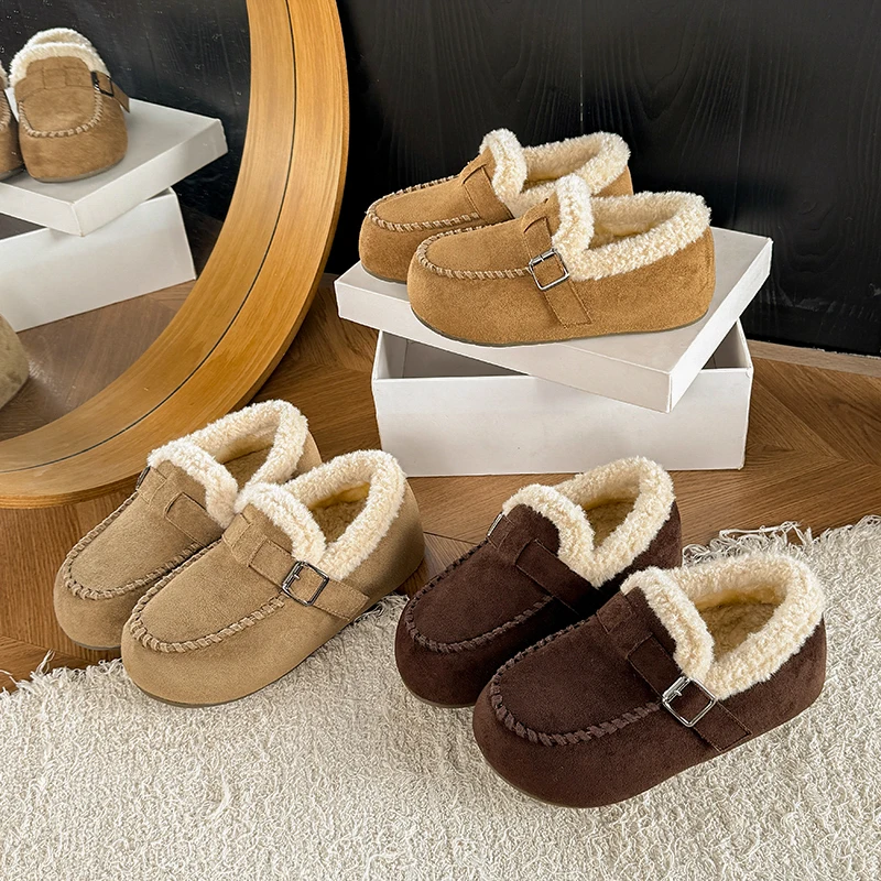 الشتاء المرأة الدافئة والأكثر مبيعا لينة فو الفراء بطانة الجلد المدبوغ منزل دافئ داخلي في الهواء الطلق المتسكعون السيدات العمل حذاء مسطح