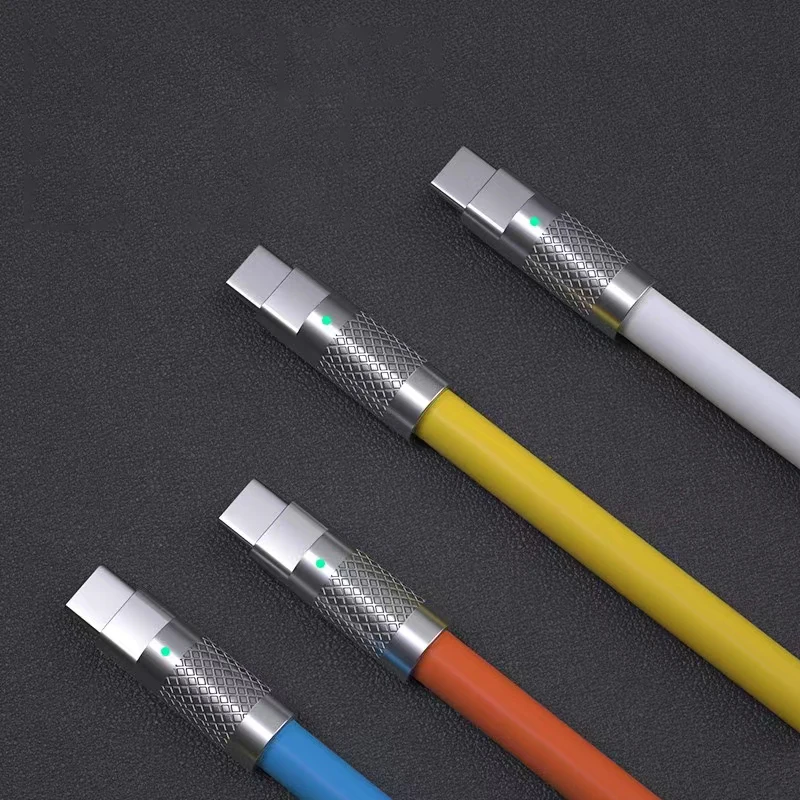 120w 6a Super Fast Charge PD Type C Liquid Silicone Cable Quick Charge 1M 2M Usb Cable Usb C to C Charger Cable