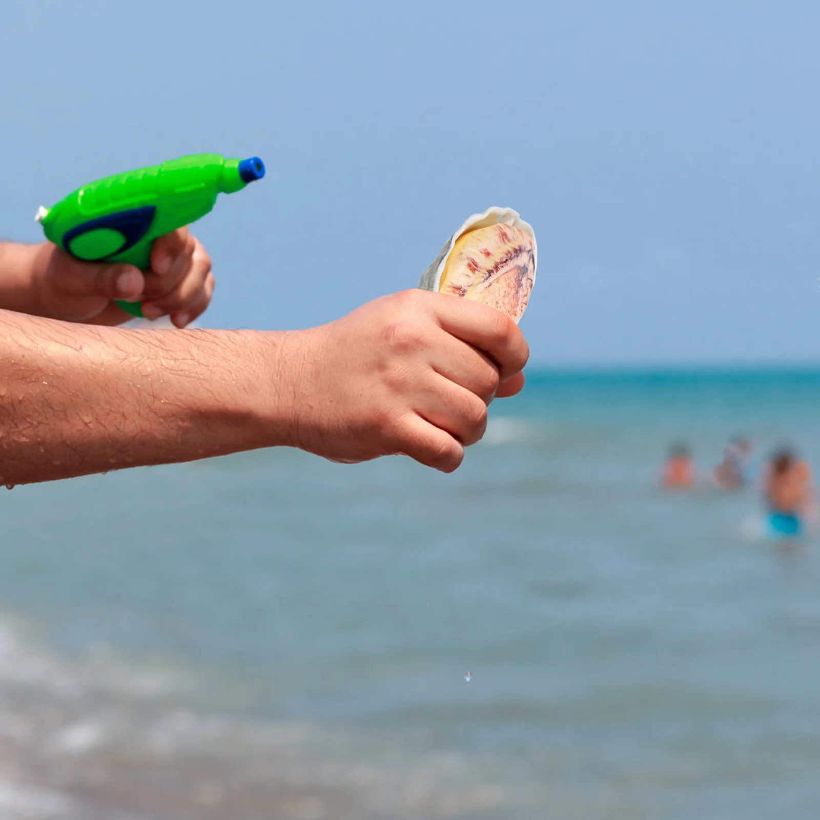 4pcs Press to Abalone Shell Design Kids Outdoor Lightweight Safe Smooth Edges Reusable Summer for Kids