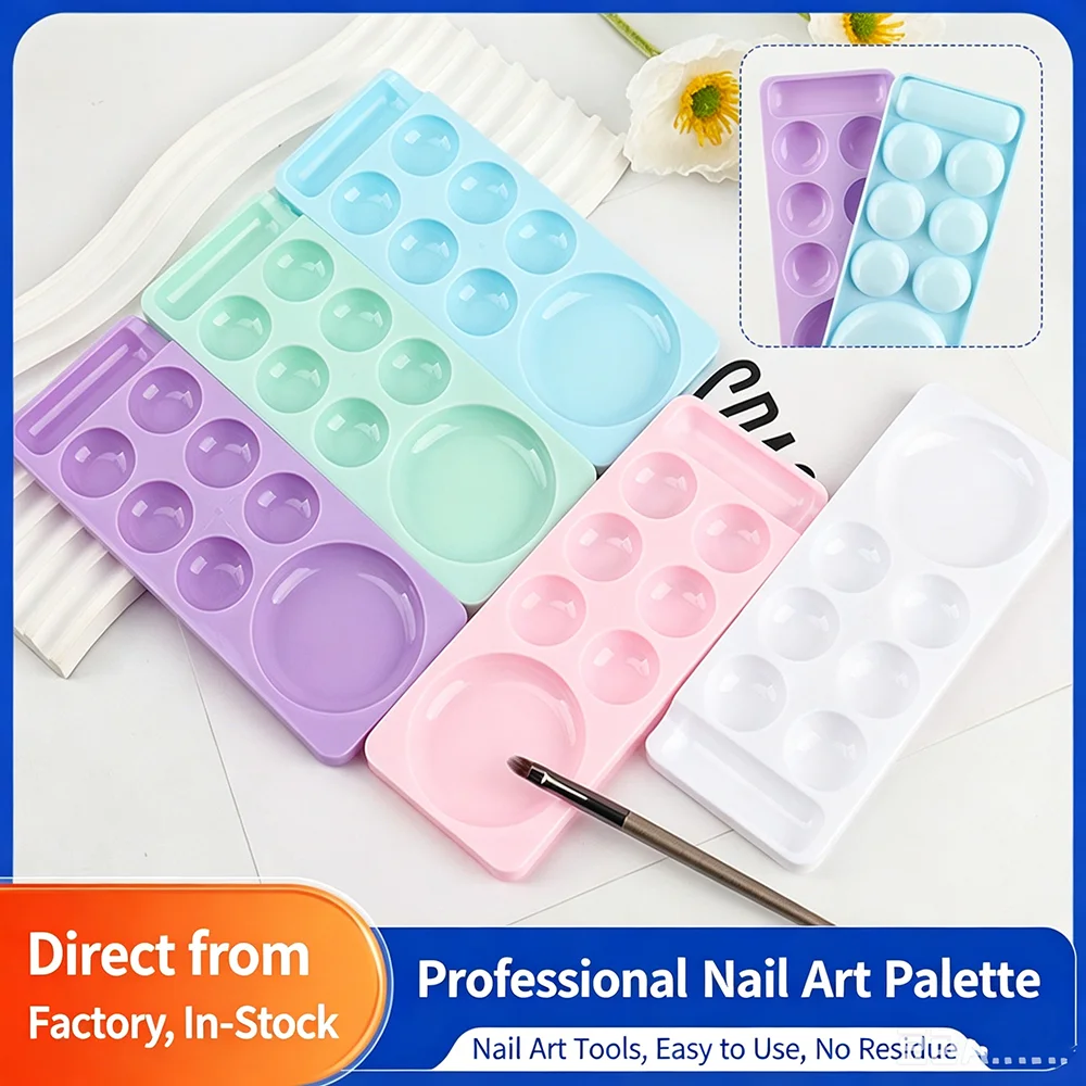 1/5Pcs Japanese Macaron Nail Art Palette – Nail Salon Mixing Tool for Gel & Pigment