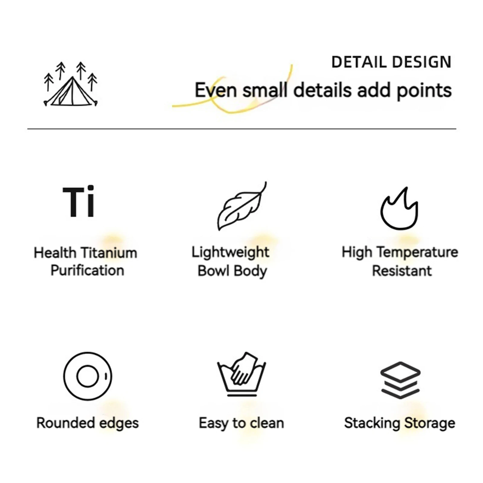 14/17/20 سنتيمتر التيتانيوم تنقية لوحة أدوات المائدة في الهواء الطلق صينية الفاكهة طبق للسلطة في الهواء الطلق نزهة لوحة صينية تخييم لوازم التخييم #5