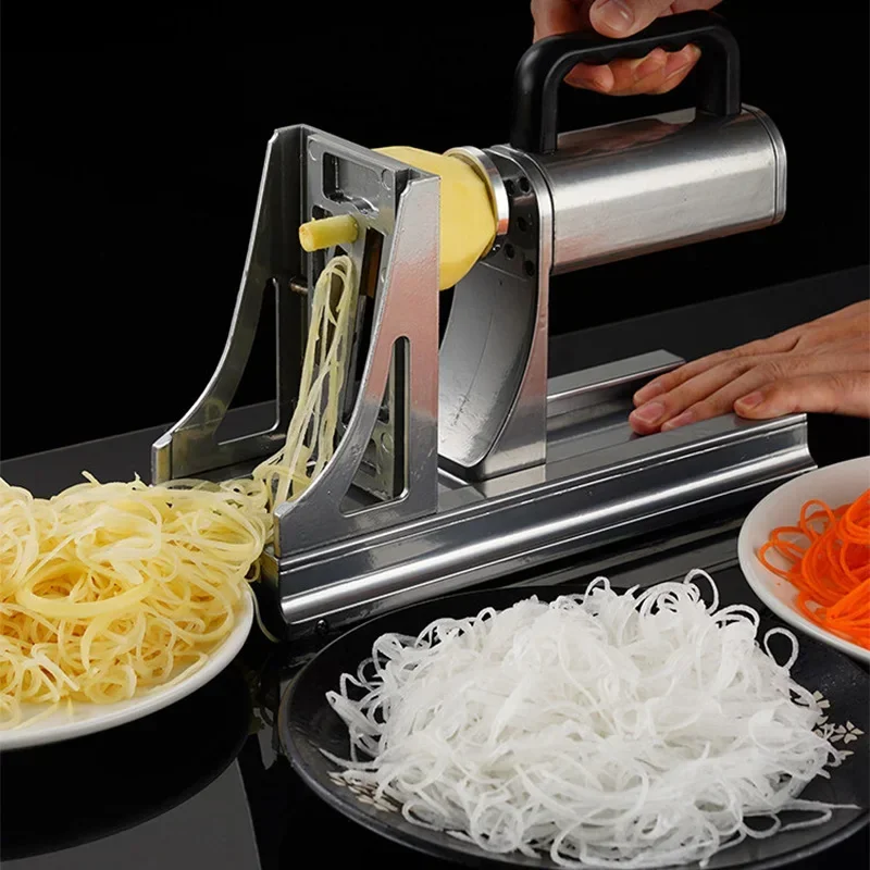 Potato edder, Long Radish Strips, Hand-Crank Aluminum Alloy edder, Commercial Use for Hot Pot
