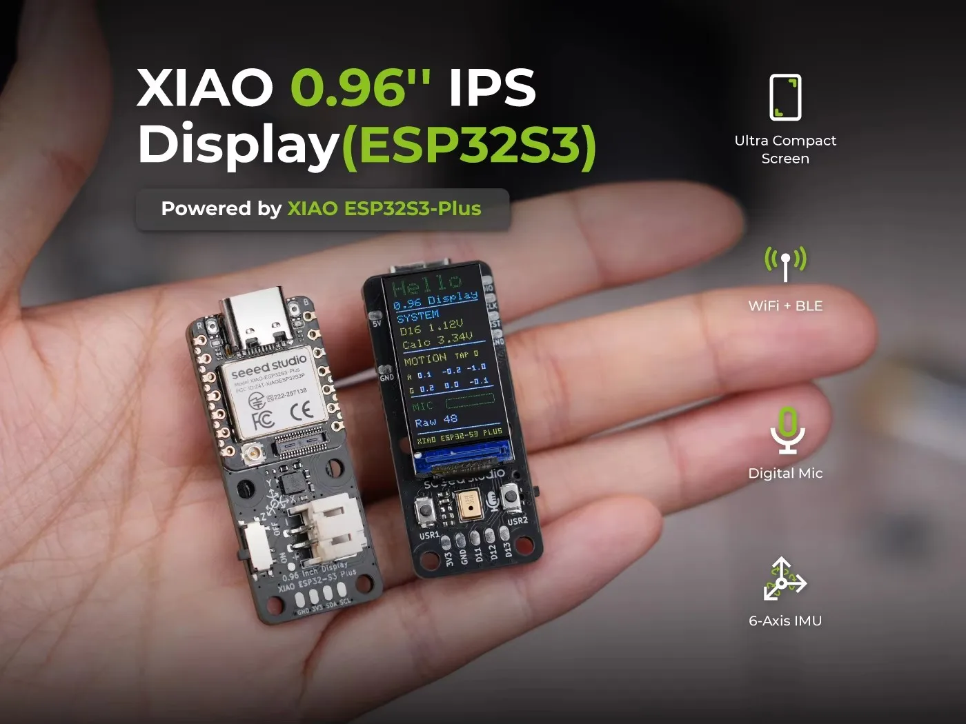XIAO ESP32 IPS display 0.96/1 14/1.47 inches, touchable, supports Bluetooth WIFI