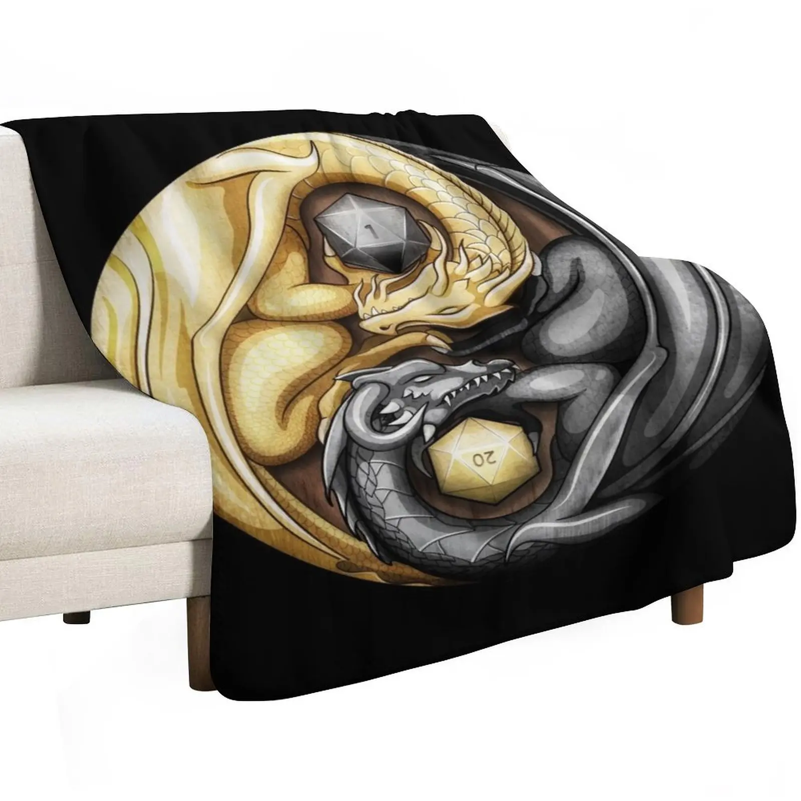 Balanced Dragons D20 Throw Blanket for sofa for babies christmas gifts Extra Large Throw sofa bed Bed linens Blankets