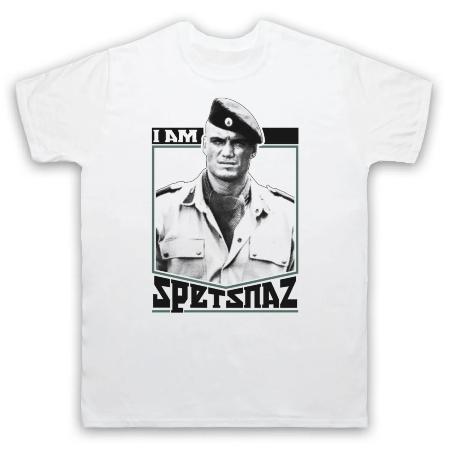 I AM SPETSNAZ COOL SOLDIER MENS T-SHIRT  Premium Cotton Short Sleeve O-Neck Mens T Shirt