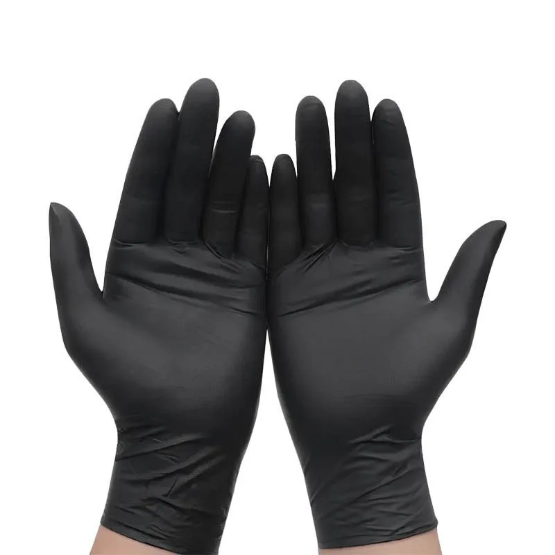 Thickened 6 Mil Nitrile Gloves for Car Washing Auto Detailing Grease Proof Chemical Resistant Black