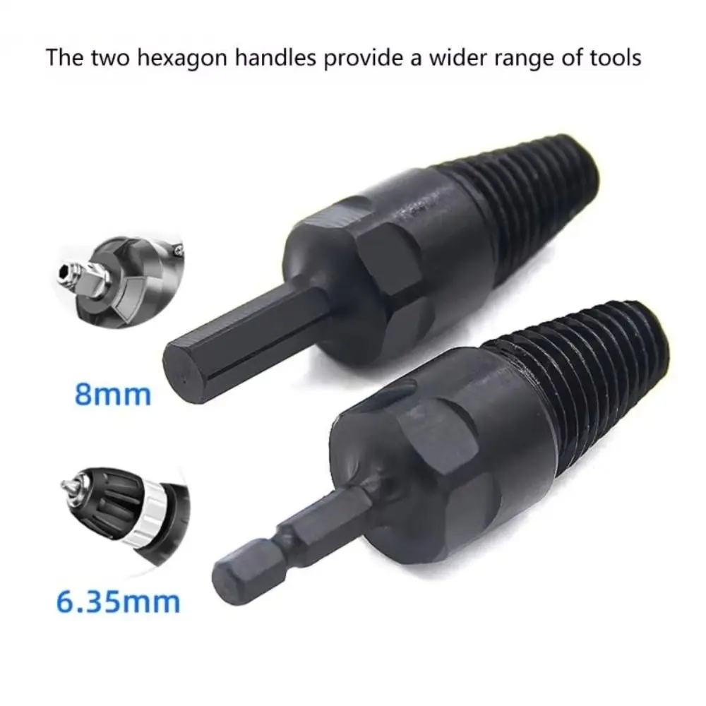 Hexagonal Handle Broken Screw Remover 1/4 Inch and 1/2 Inch Hex Shank Electric Drill Extractor High Carbon Steel Integrated