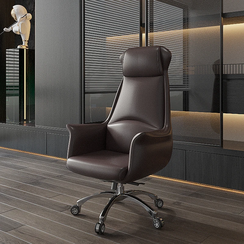 

Swivel Luxury Office Chair Comfortable Relaxing Leather Rocking Wheels Office Chair Desk Student Silla Oficina Trendy Furniture