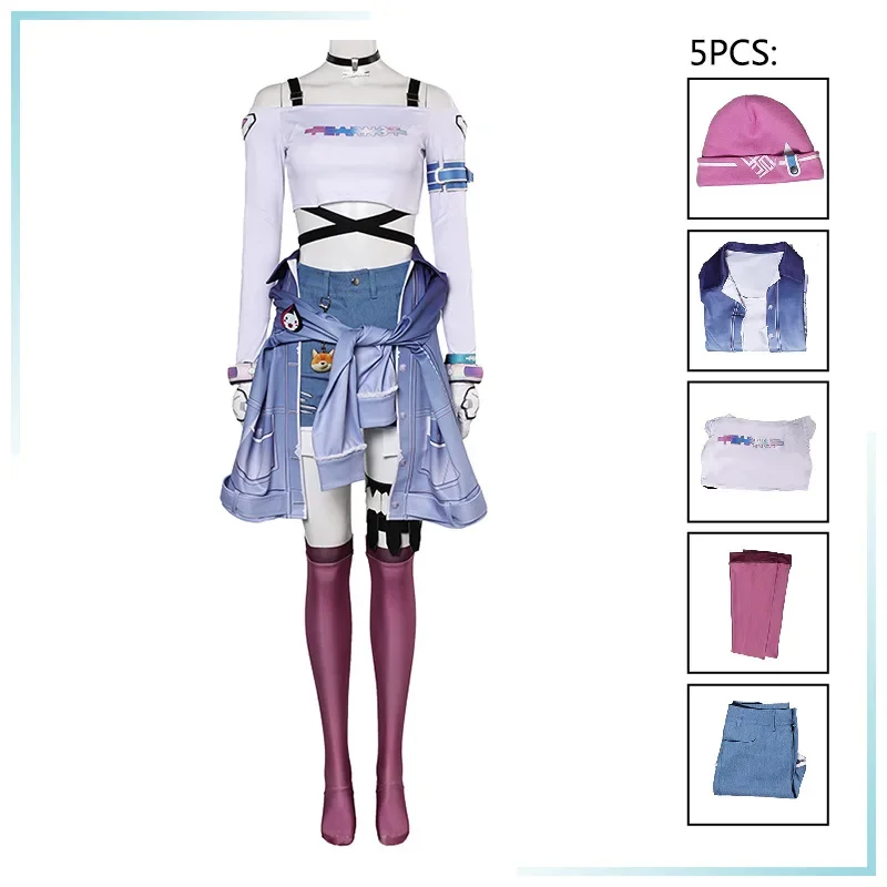 Overwatch 2 OW KIRIKO Costume Game LE X OVERWATCH 2 Outfit Skin KIRIKO Cosplay Sports Halloween Party Shirt Hat Suit Girl