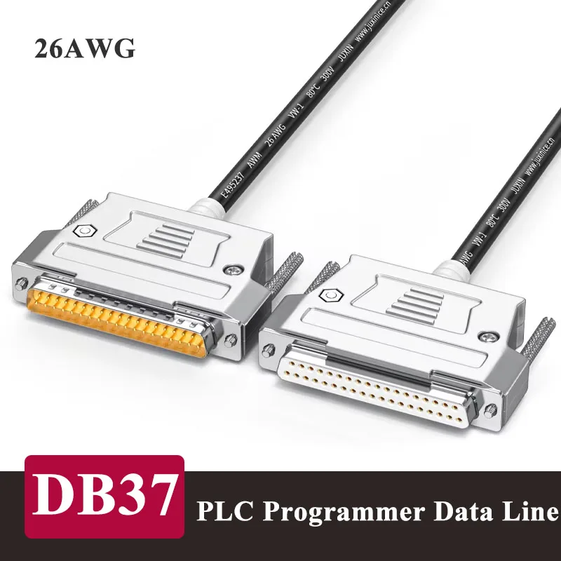 DB 37Pin Pure Copper Dual Shield Cable Industrial DB37 PLC Programmer Data Line Connector Male To Male To Female Extension Cord