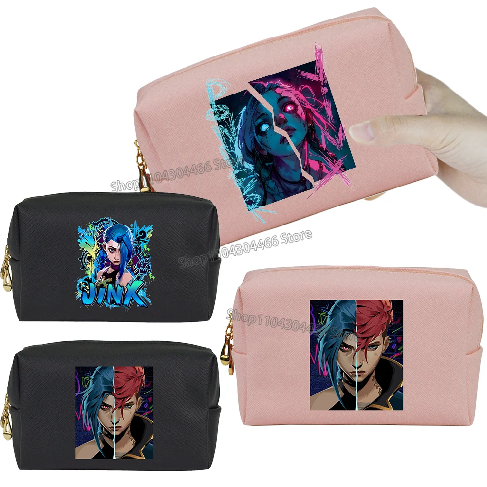 New Arcane Hand Bag Ladies Jinx Arcane VI Makeup Bag Lady Bags Waterproof Make Up Bags Trendy Cell Phone Purses for Female Gift