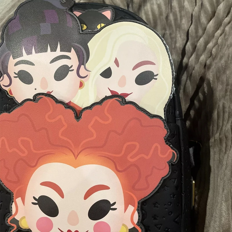 MINISO PU skórzany hokus Pocus Chibi Mini plecak moda plecak wysokiej jakości Sally plecak damski prezenty urodzinowe dla dziewczynek