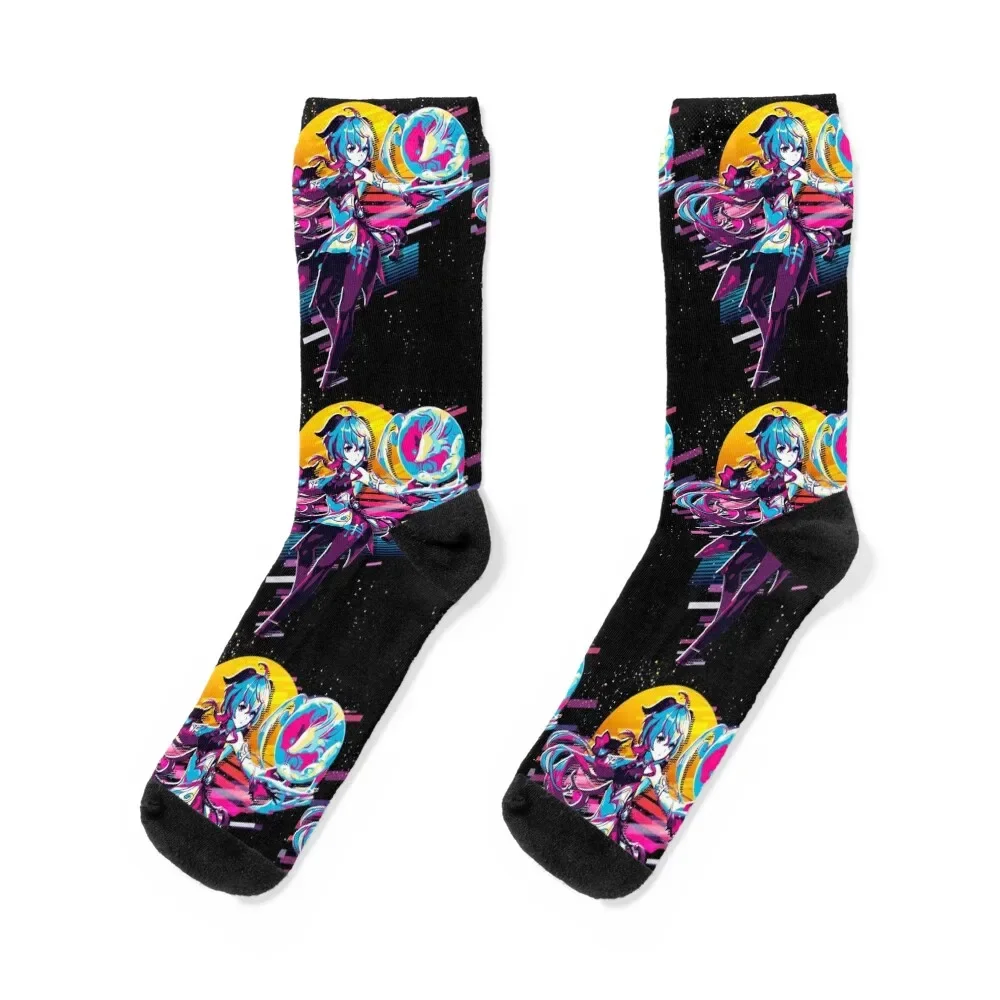 

Genshin Impact - Ganyu (80s Retro) Socks Children's Stockings compression men cotton high quality Luxury Woman Socks Men's