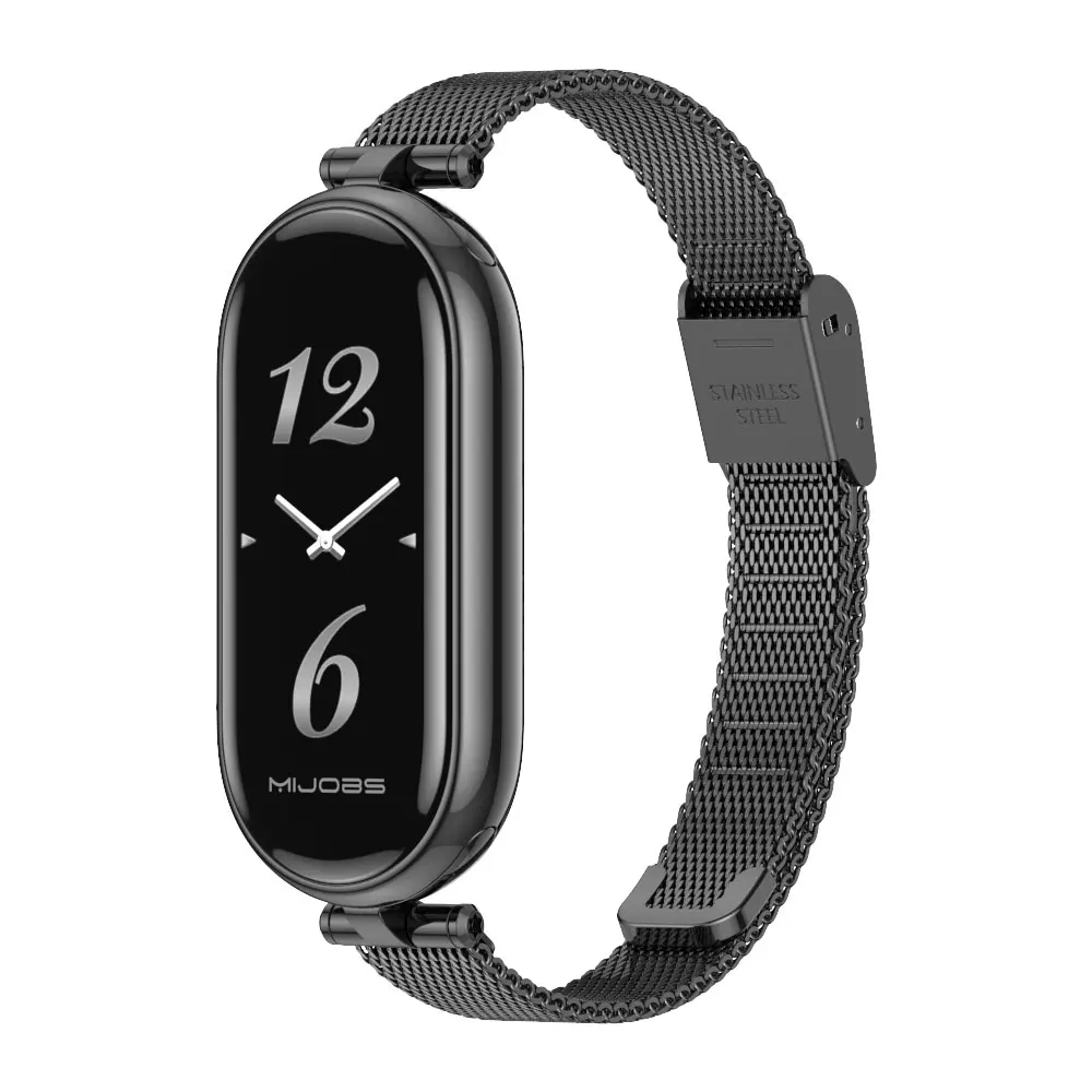 Pasek do bransoletki Mi Band 9 8 do Xiaomi Smart Band 8 7 5 6 4 3 NFC Global Version Kobiety Dziewczyny Metalowy pasek do zegarka Opaska na rękę