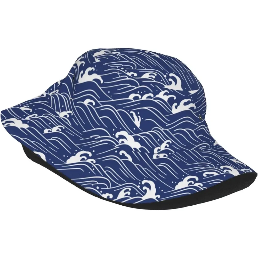 Japanese Wave Fisherman Cap Hip Hop Gorras Summer Unisex Printing Bucket Hat Outdoor Gardening Beach Camping Hiking Fishing Caps