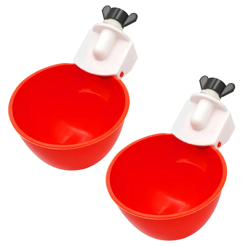 5/10/20Sets Chicken Water Drinker Bowl Automatic Poultry Duck Drinking Bowl With Screws Poultry Farm Animal Watering Supplies