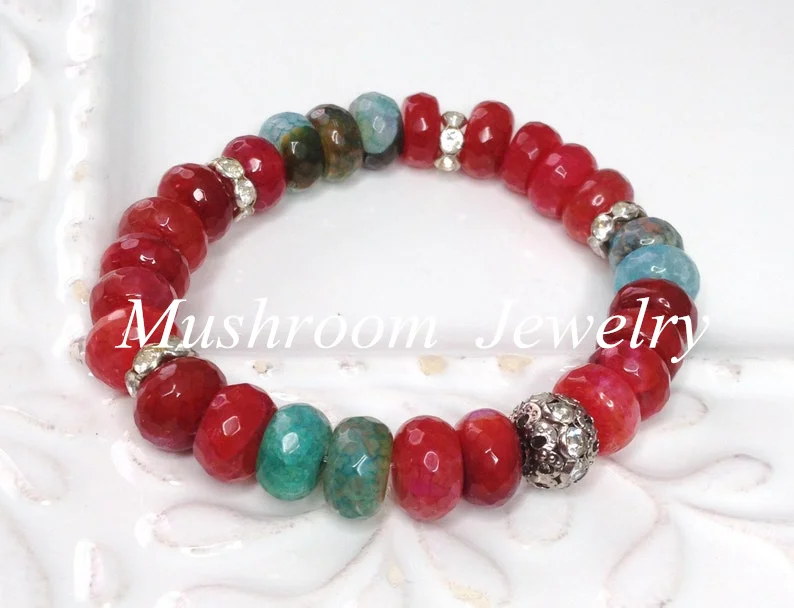 Candy Color Natural Stone Bead Bracelet