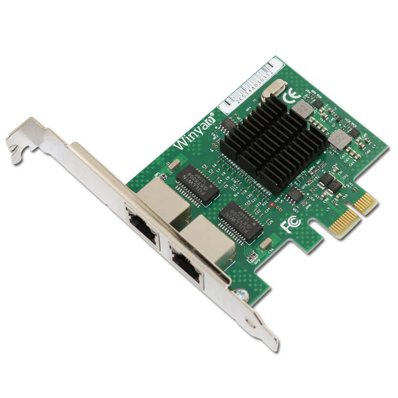 PCIE Card 1000Mb Gigabit Network Card 10/100/1000Mbps 82575 2 Port RJ45 Wired Computer PCI-E Network Adapter LAN ROS for Desktop