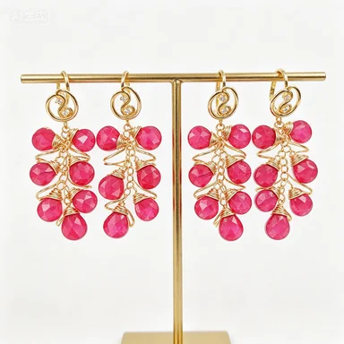 

WT-E672 WKT 2025 Серьги в красочном стиле, в форме слезы, около 9 мм, с натуральными камнями, модные украшения, серьги для женщин, подарок