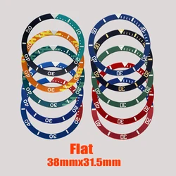 평면 알루미늄 시계 베젤 인서트, SKX007 SKX009 SRPD 시계 케이스, NH36 NH35 무브먼트 남성용 시계 링 부품, 38mm x 31.5mm
