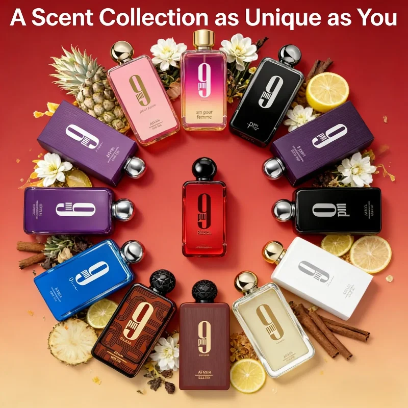 100ml Afnan 9 PM Rebel Unisex Eau De Parfum - Arabic High-Quality Brand Perfume Suitable for Men And Women Ideal Holiday Gift