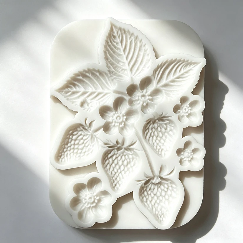 Strawberry Flower Silicone Sugarcraft Mold Resin Tools Cupcake Baking Mould Fondant Cake Decorating Tools