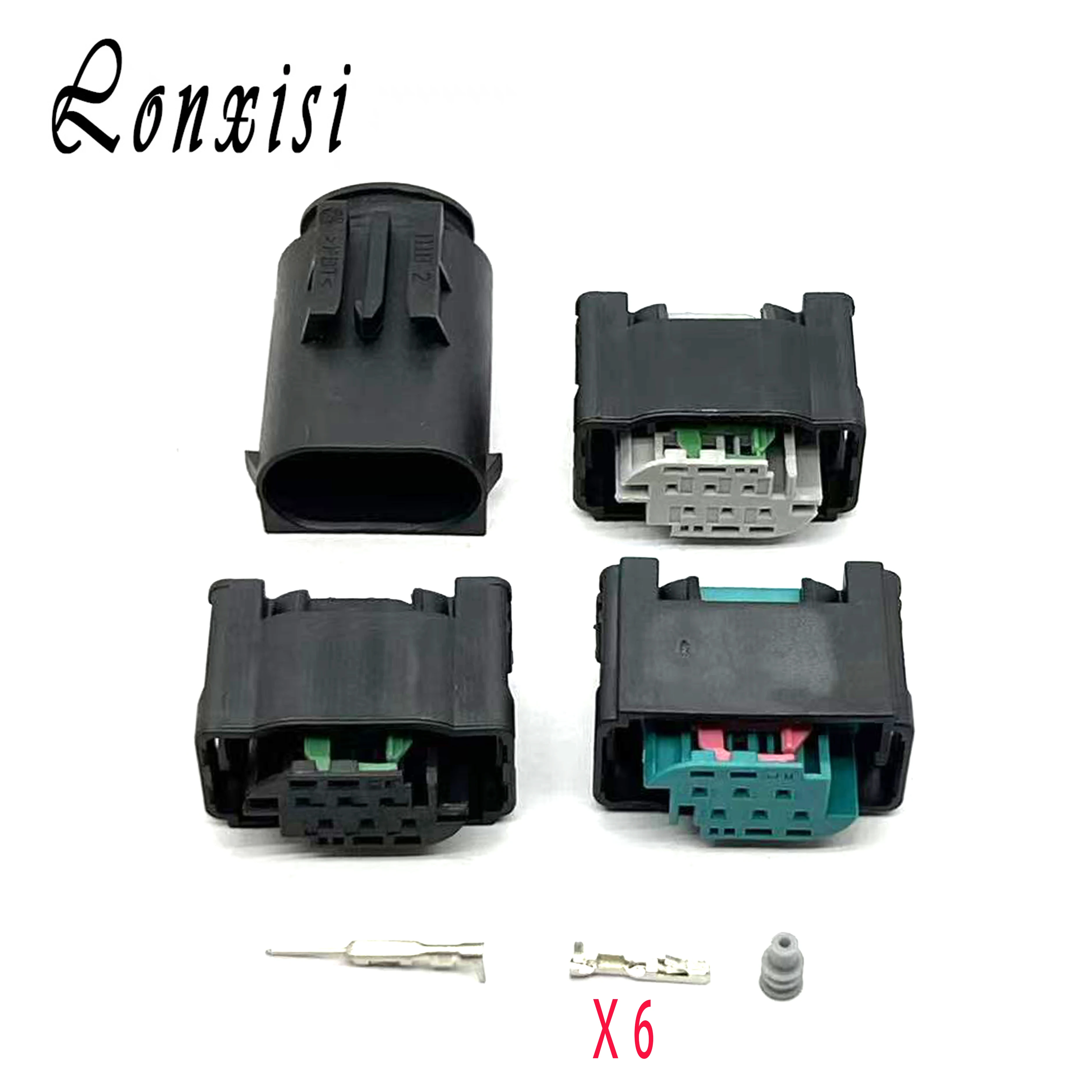 6 Pin 1-967616-1 1-967587-3 Accelerator Pedal Wiring Connector Socket Male Female Plug