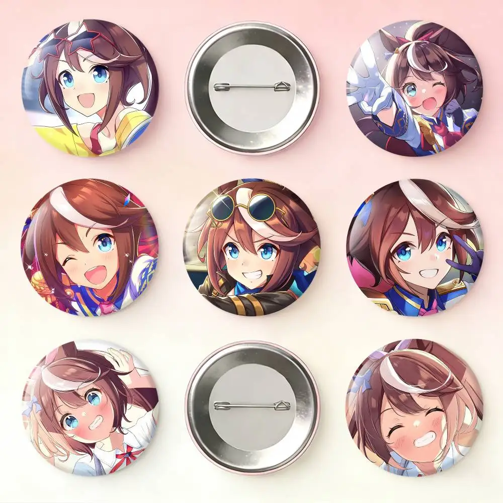 

T-Tokai Teio U-UmaMusume Pretty Derby Badges 25 32 44 58 75 mm Round Fans Collect Friends Gifts Brooch Souvenir