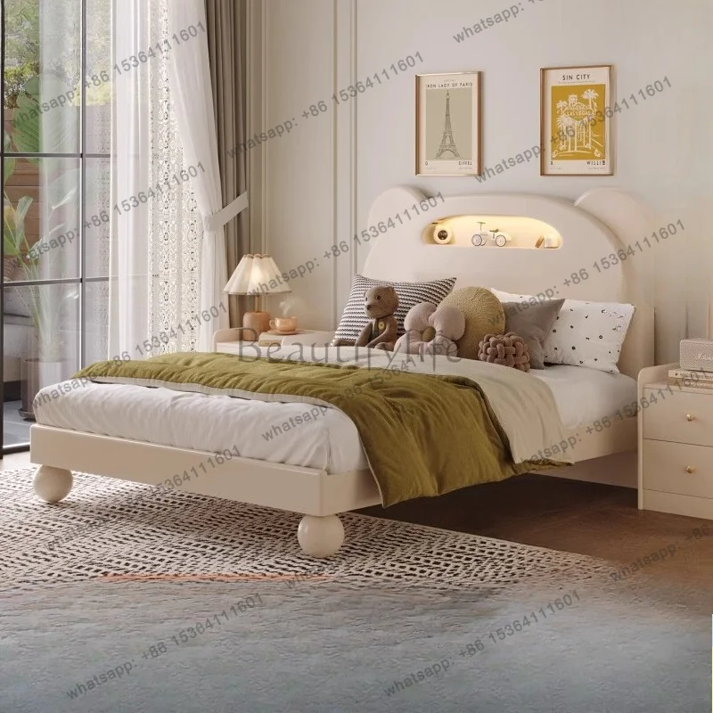 FG Children Girls Massage Bed Human Dog Frame Princess Wooden Massage Bed Simple Human Dog Letto Matrimoniale Trendy Furniture