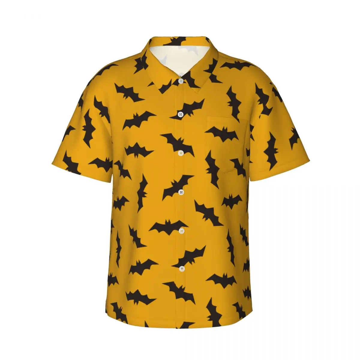 

Мужские модные рубашки с летучими мышами на Хэллоуин, рубашка с принтом, летняя 3D мужская повседневная блузка
