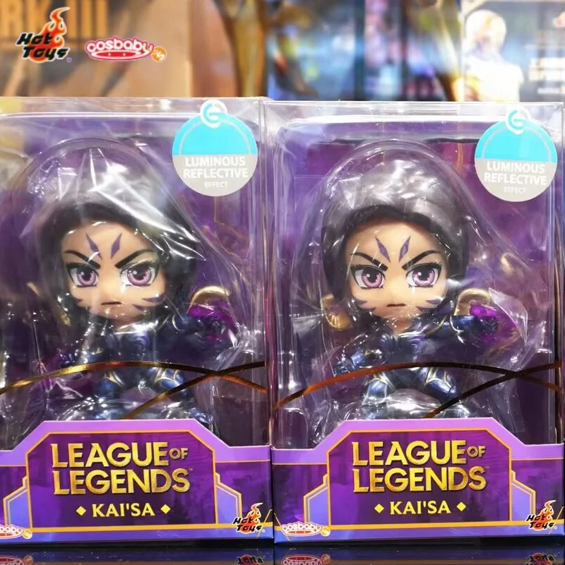 Hot Toys League of Legends Mini Figure Kai'Sa/Ashe Luminous Reflective Effect Cosbaby Official Genuine Anime Collectible Gift ﻿