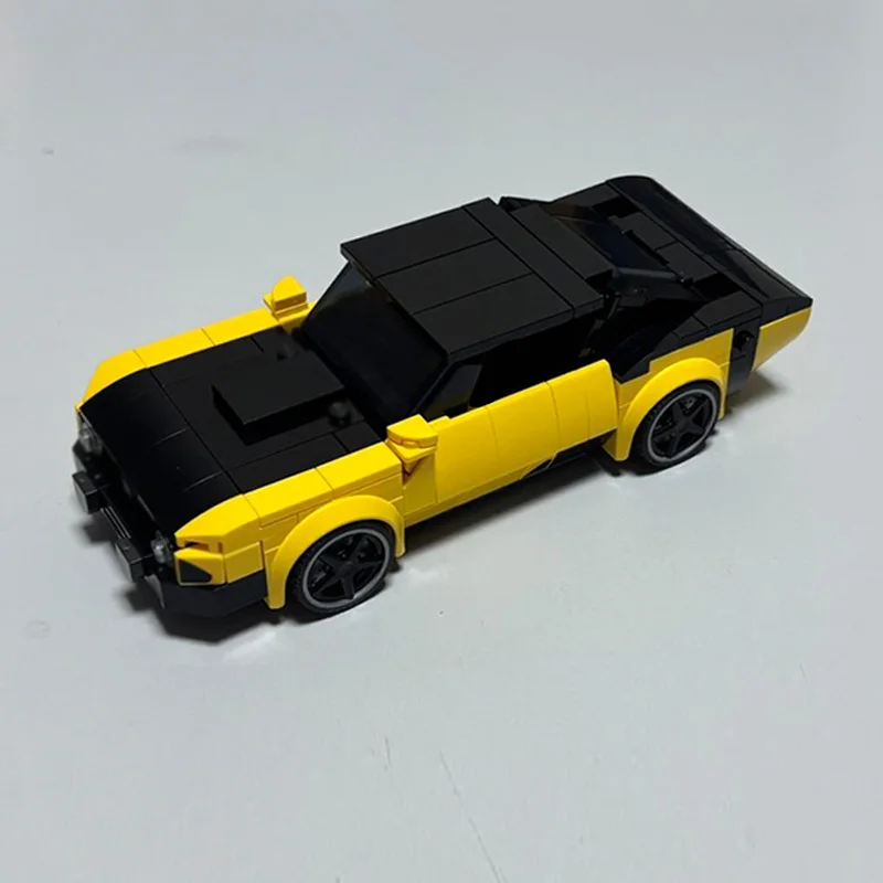 Modelo de carro de corrida de velocidade moc tijolos de construção camaro americano muscle car tecnologia modular crianças presente do feriado montar brinquedo terno