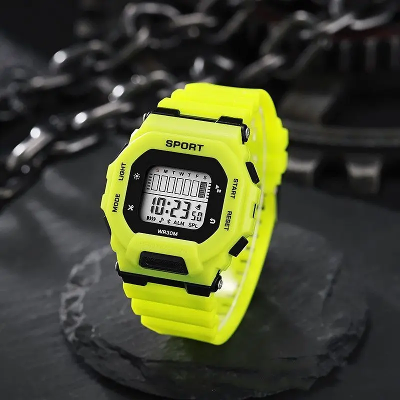 Men's Sports Watch Waterproof LED Digital Watch Student Outdoor Adventure Trend Multifunctional Children's Girls' Electronic Wat