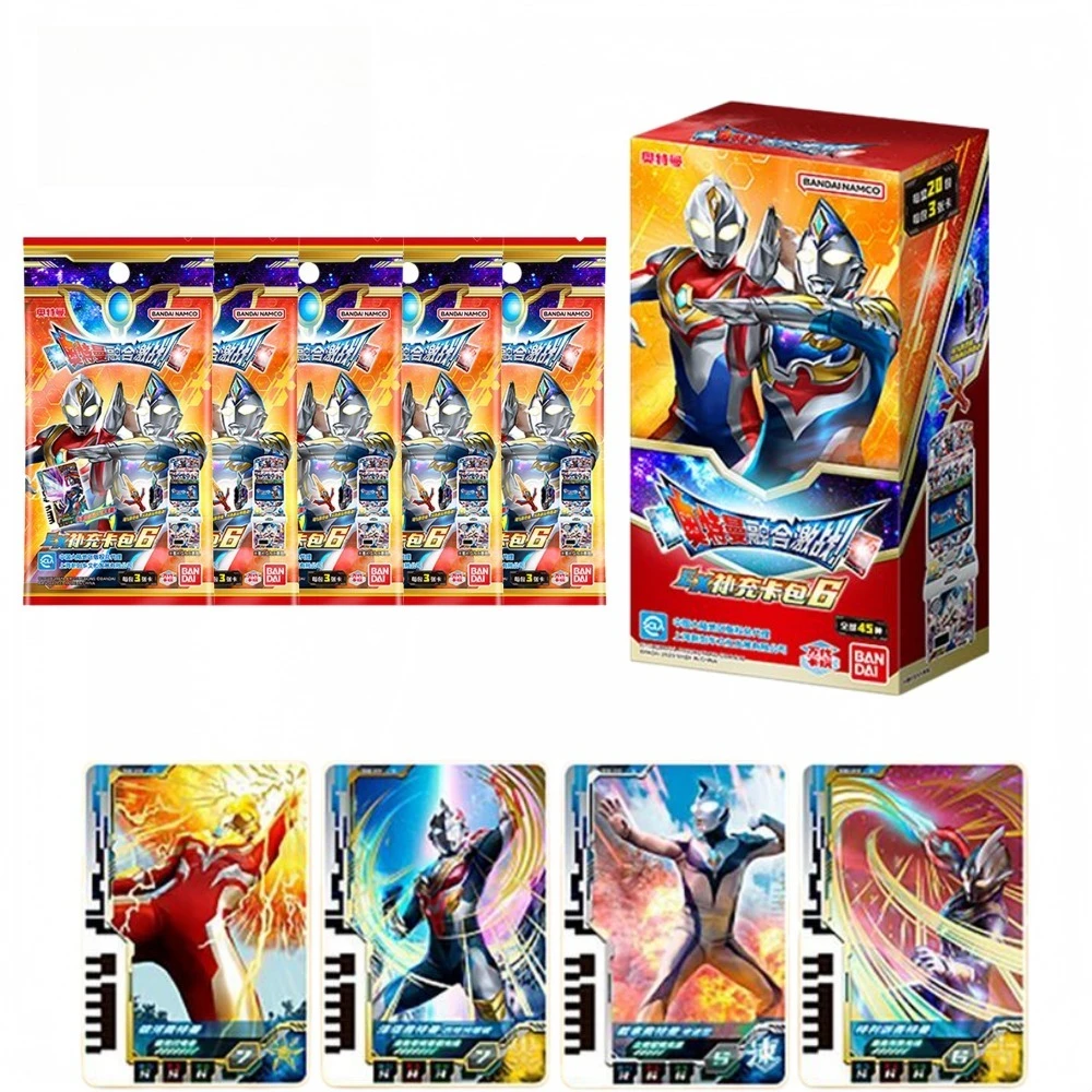 Bandai Ultraman Fusion Fight EX Booster Pack Vol.6  Collectible Trading Cards Game Supplement Pack for Anime TCG Fans  Gift