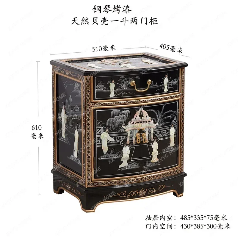 Luodian craft chest, paint, living room side cabinet storage, bedside table with glass countertop