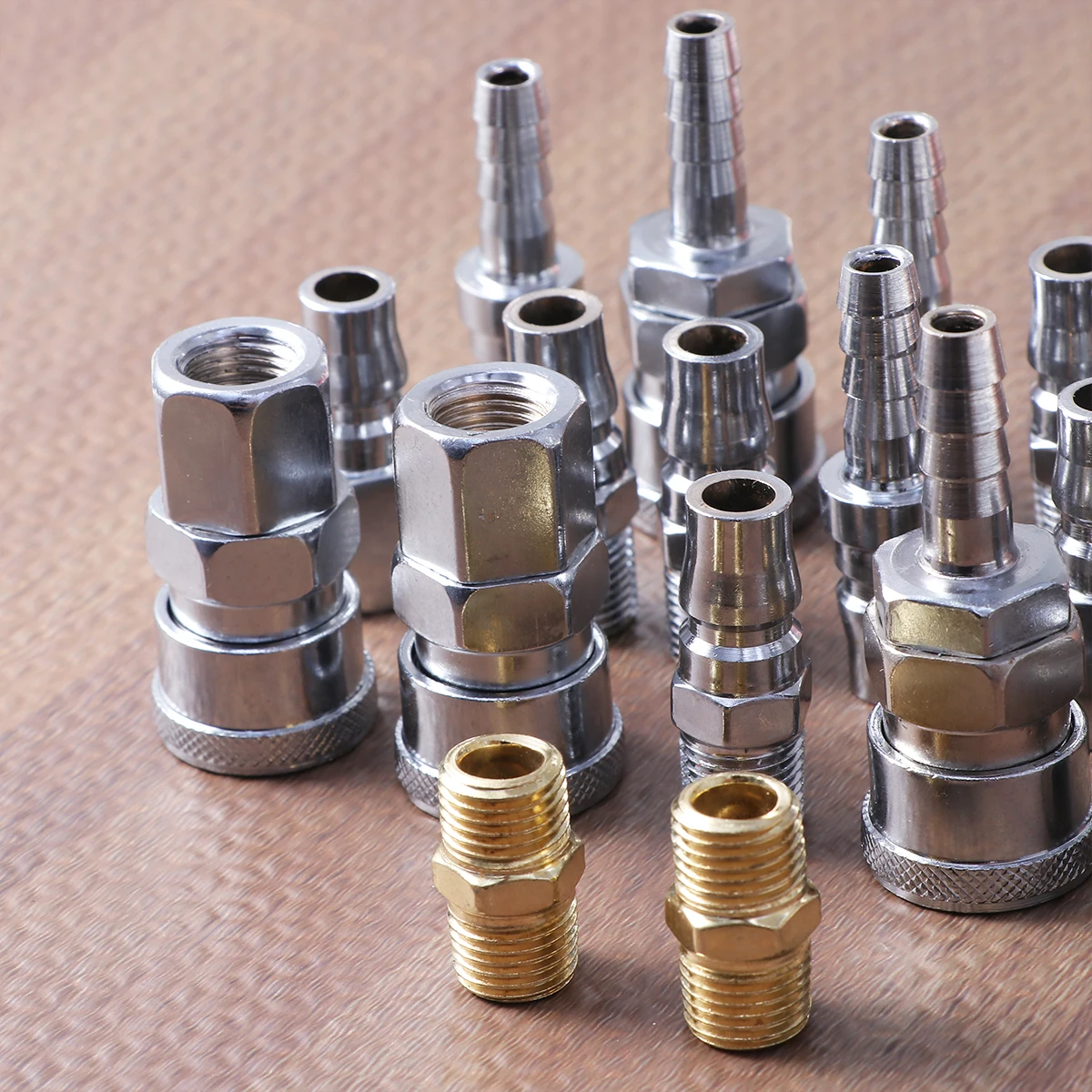 

18 Pcs Fast Joint Kit 1/4 Inch Hose Compressor Fittings Male Female Couplings Connector Air Tool Accessories Inflatable