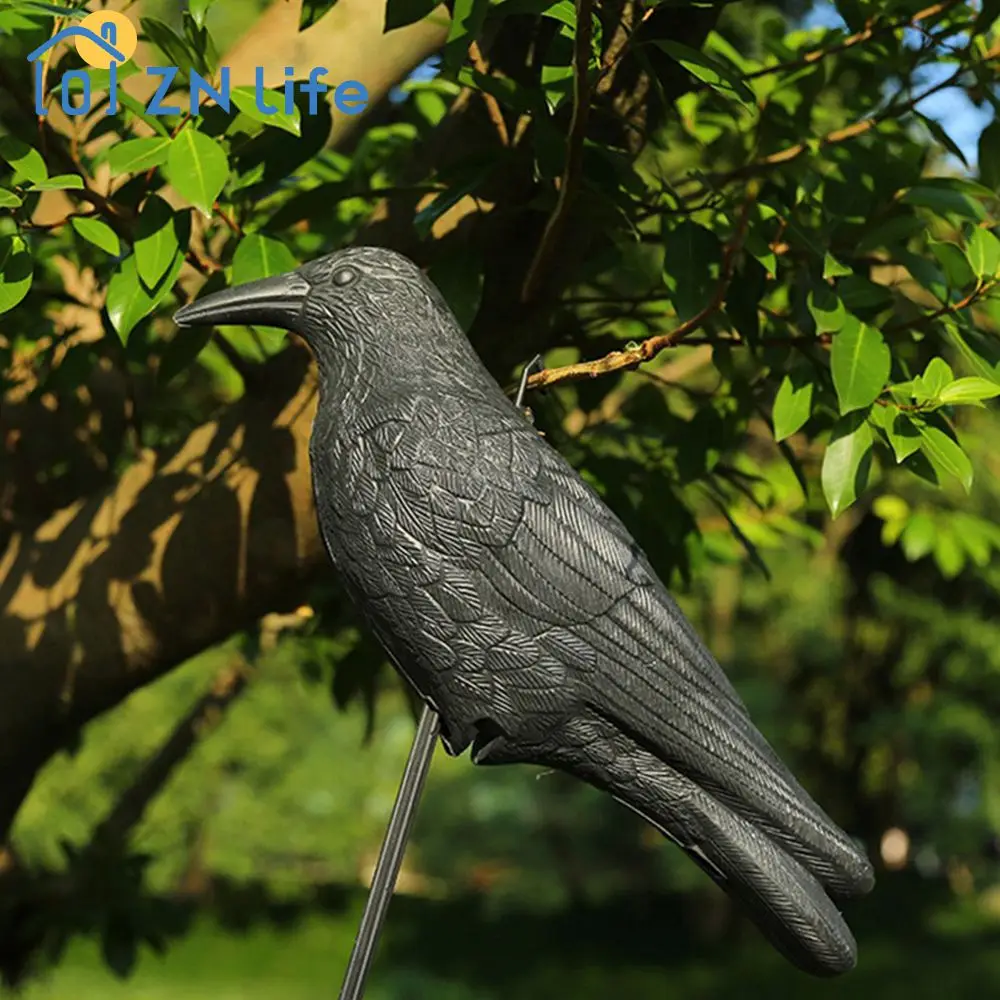 Crow Decoration Props Can Be Used Repeatedly Image Lifelike Halloween Simulation Home Decoration Crafts High Quality Rat Catcher