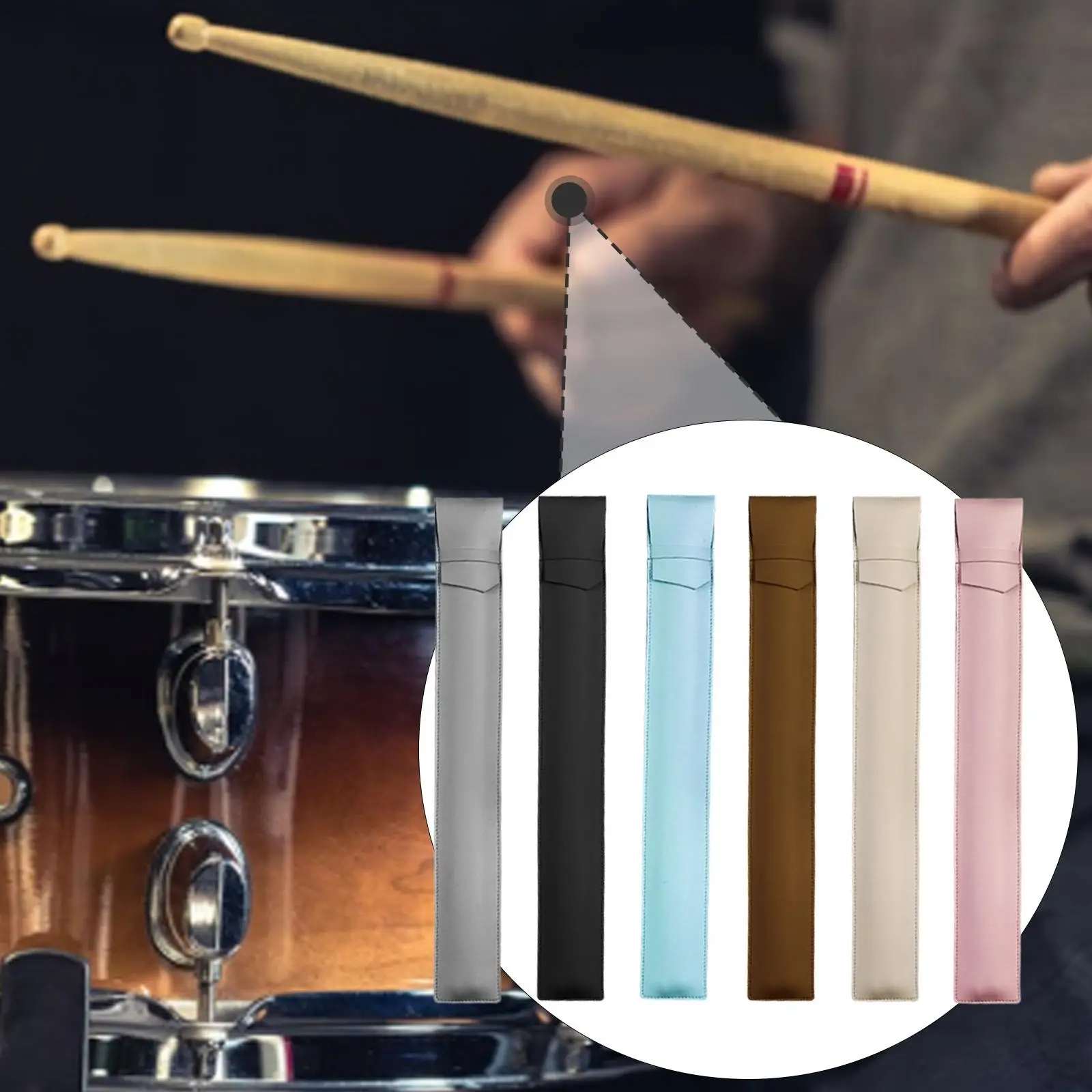 

Drumstick Bag Protector Lightweight Percussion Mallets Holder Sleeve Bag Drumstick Pouch for Travel Solo Party Concert Playing