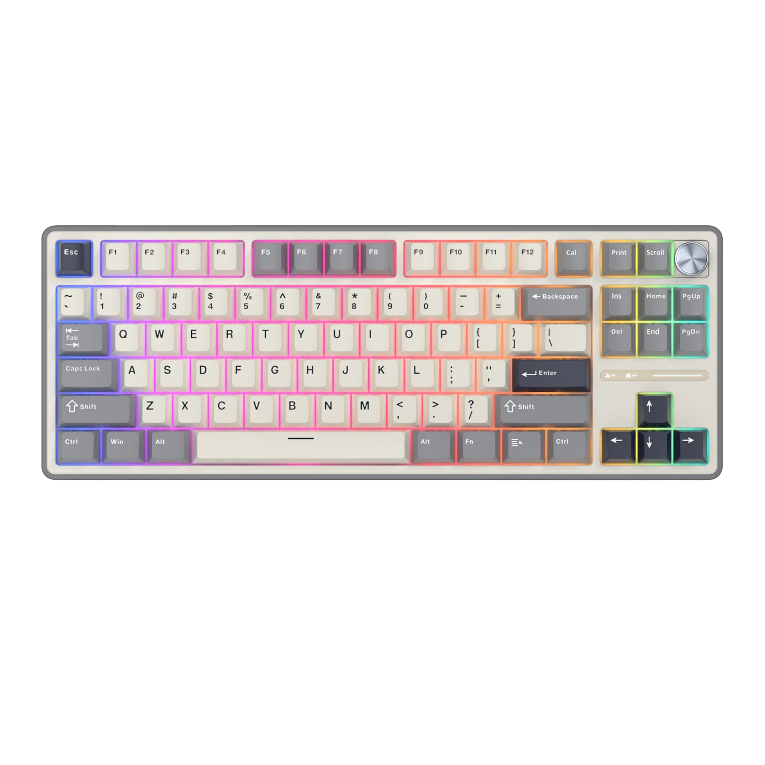 RK Royal Kludge R87Pro Gasket Mechanisch Toetsenbord 87% RGB Backlit Hot-swappable Bedraad Gamer-toetsenbord met Knop MDA PBT Keycaps