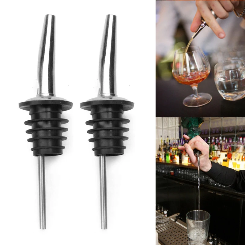 1/2/3/4Pcs Stainless Steel Wine Bottle Stopper Olive Oil Pourer Dispenser Spout Bottle Pourer Stopper For Bottle Bar Accessories